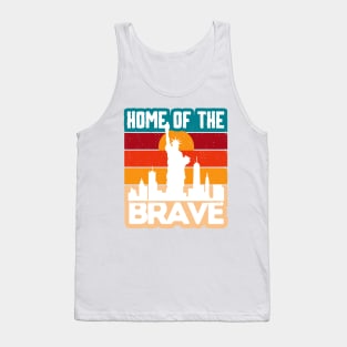 4th of July Home of the Brave Tank Top